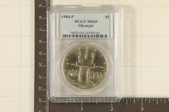 1984-P OLYMPIC US SILVER DOLLAR PCGS MS69