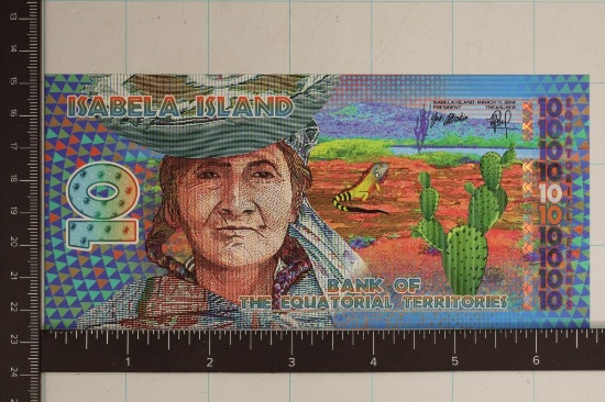 2014 ISABELA ISLAND 10 FRANC CRISP UNC POLYMER