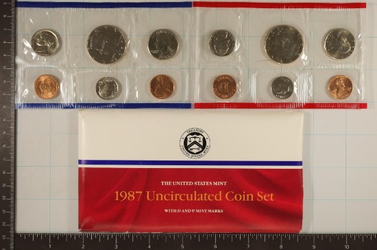 1987 US MINT SET (UNC) P/D (WITH ENVELOPE)