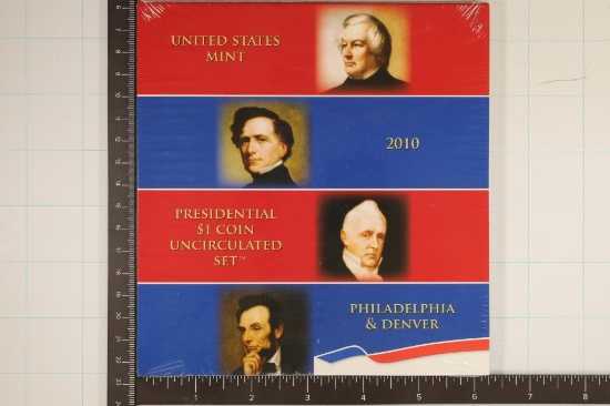 2010-P & D 8 COIN PRESIDENTIAL DOLLAR UNC SET