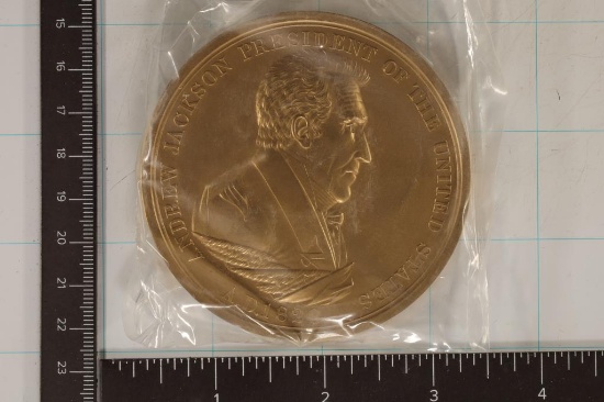7.8 OZ. MEDAL ANDREW JACKSON 3" ROUND HIGH RELIEF