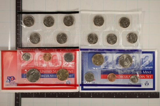 2002 US MINT SET (UNC) P/D (WITH ENVELOPE)
