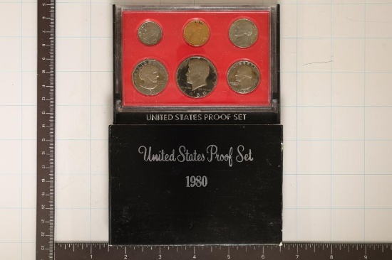 1980 US PROOF SET (WITH BOX) AND WITH CERTIFICATE