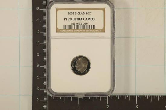2003-S CLAD ROOSEVELT DIME NGC PF70 ULTRA CAMEO