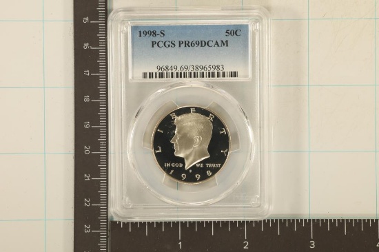 1998-S KENNEDY HALF DOLLAR PCGS PR69 DCAM