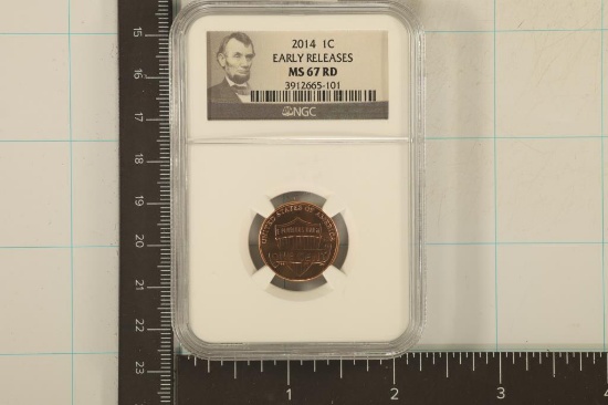 2014 LINCOLN CENT NGC MS67RD EARLY RELEASES