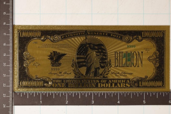 GOLD FOIL 2002-B PATRIOTIC BILLION DOLLAR RESERVE