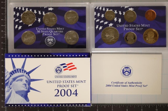 2004 US PROOF SET (WITH BOX) & WITH CERTIFICATE