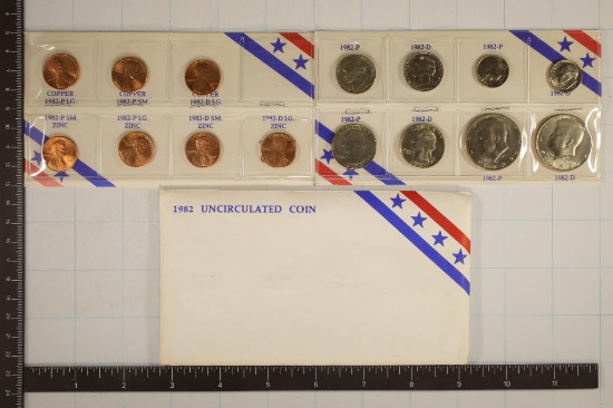 SPECIAL 1982 US MINT SET (UNC) P/D (WITH ENVELOPE)