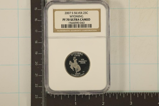 2007-S SILVER WYOMING QUARTER NGC PF70 ULTRA CAMEO