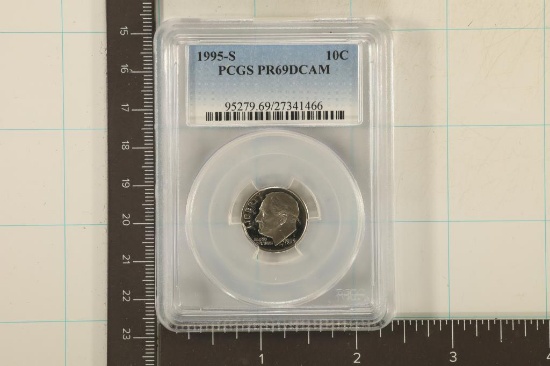 1995-S ROOSEVELT DIME PCGS PR69 DCAM