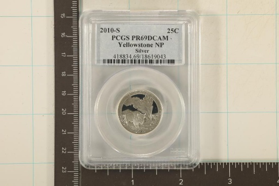 2010-S SILVER YELLOWSTONE N.P. QUARTER PCGS