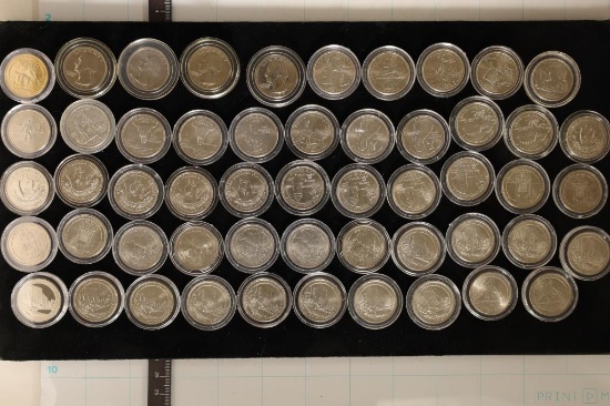 53-US QUARTERS: 1 GOLD PLATED 2010-D YELLOWSTONE,