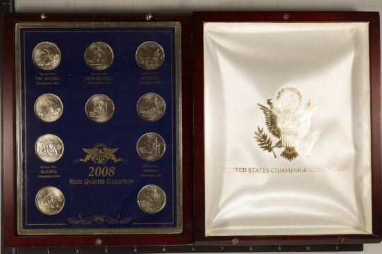 2008-P & D STATE QUARTER COLLECTION 10 BRILLIANT