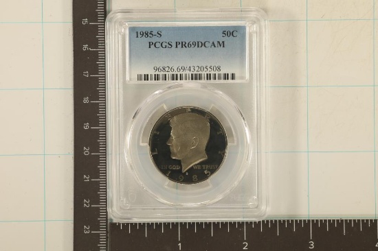 1985-S KENNEDY HALF DOLLAR PCGS PR69 DCAM