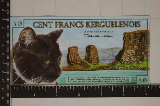 2020 KERGUELEN 100 FRANCS CRISP UNC POLYMER