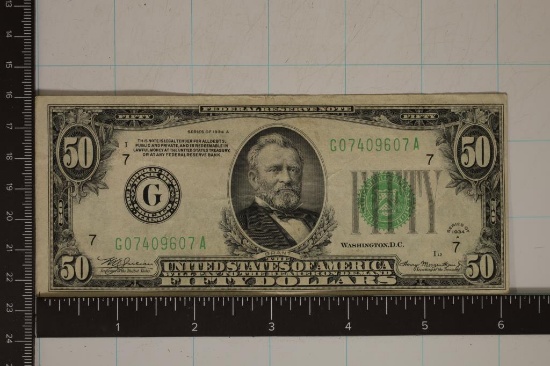1934-A US $50 FRN GREEN SEAL