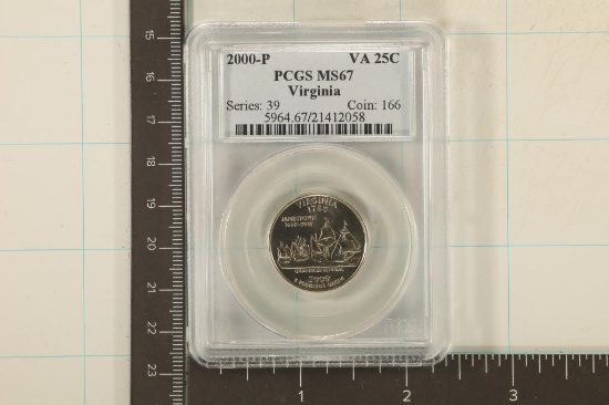 2000-P VIRGINIA QUARTER PCGS MS67