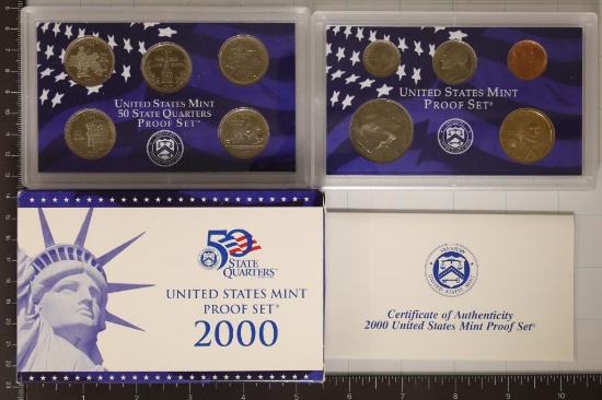 2000 US PROOF SET (WITH BOX) & WITH CERTIFICATE