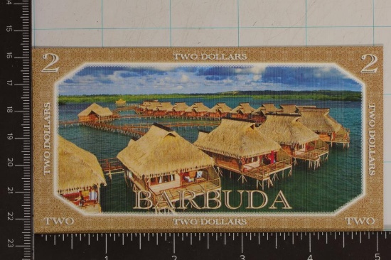 2019 BARBUDA BANK OF FANTASY $2 CRISP UNC POLYMER