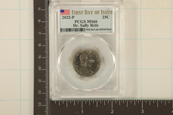2022-P DR. SALLY RIDE US QUARTER PCGS MS66