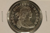 1 TROY OZ .999 FINE SILVER UNC ROUND BUST OF LIB.