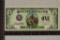 2014 ONE DISNEY DOLLAR CRISP UNC COLORIZED BILL