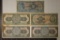 5-BANK OF MEXICO BILLS: 1959, 61 & 1969 ONE PESO,