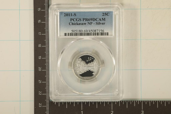 2011-S SILVER CHICKASAW N.P. QUARTER PCGS PR69
