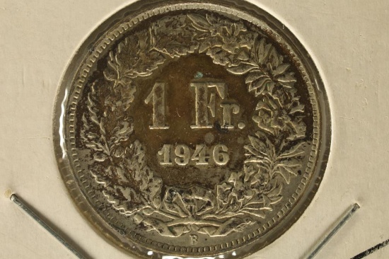 1946-B  SILVER SWITZERLAND 1 FRANC