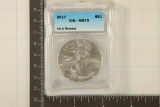 2017 1 OZ. AMERICAN SILVER EAGLE ICG MS70