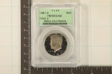 1981-S TYPE 2 KENNEDY HALF DOLLAR PCGS PR69 DCAM