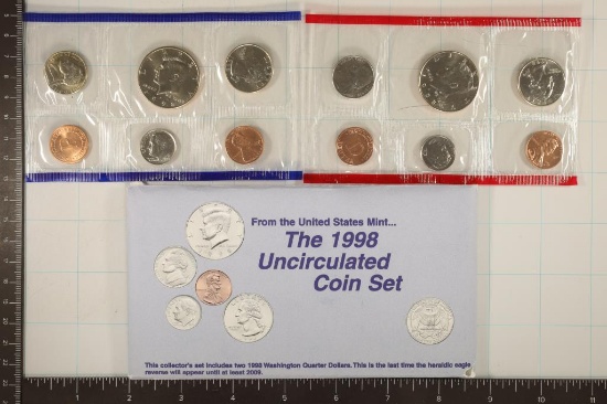 1998 US MINT SET (UNC) P/D (WITH ENVELOPE)