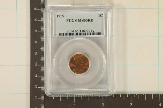 1959 LINCOLN CENT PCGS MS65RD