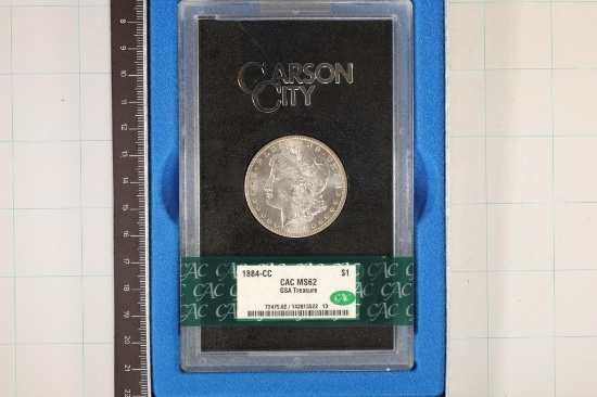 1884 -CC GSA MORGAN SILVER DOLLAR (UNC) CAC MS62