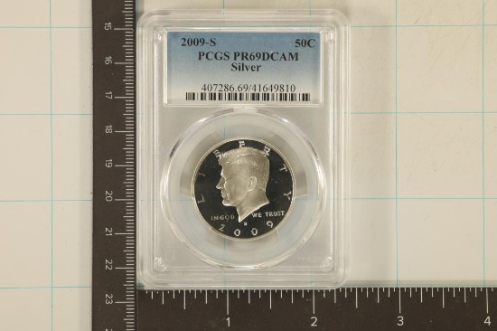 2009-S SILVER KENNEDY HALF DOLLAR PCGS PR69 DCAM