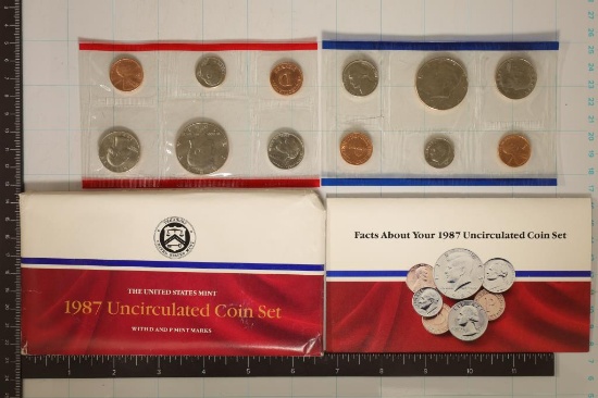 1987 US MINT SET (UNC) P/D (WITH ENVELOPE)
