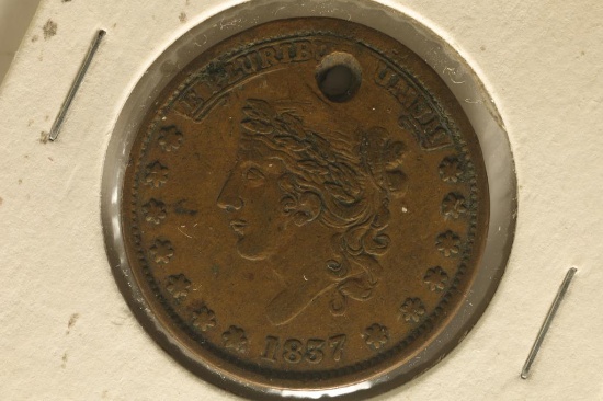 1837 HARD TIMES TOKEN MAY 10TH SPECIE PAYMENTS