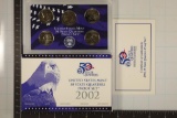 2002 US 50 STATE QUARTERS PROOF SET WITH BOX &