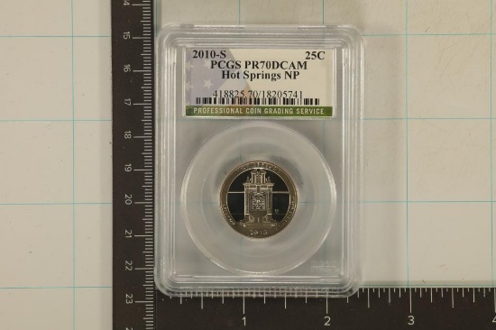 2010-S HOT SPRINGS N.P. QUARTER PCGS PR70 DCAM