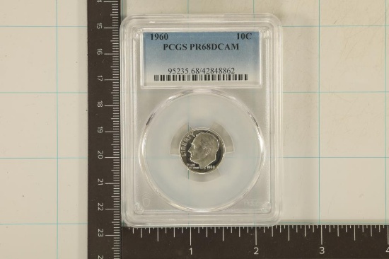 1960 SILVER ROOSEVELT DIME PCGS PR68 DCAM