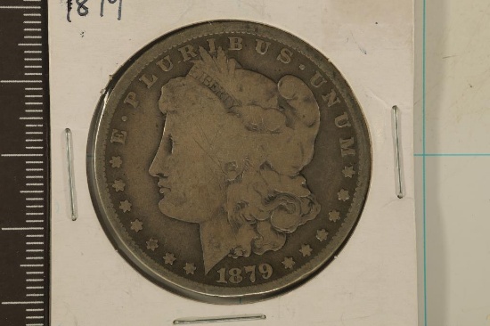 1879 MORGAN SILVER DOLLAR GRAFITTI ON REV.