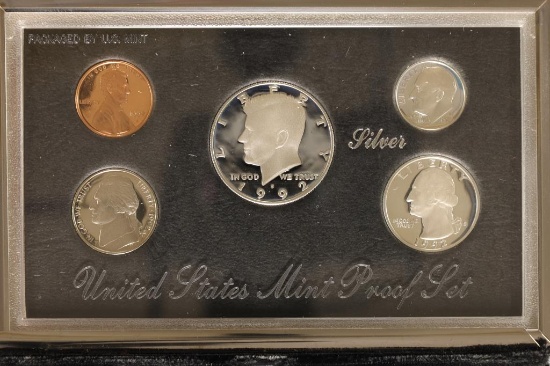 1992 US SILVER PREMIER PROOF SET IN ORIGINAL US