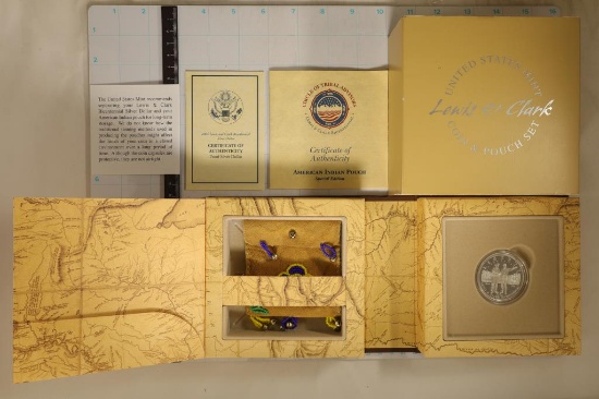 LEWIS & CLARK COIN & POUCH SET INCLUDES: 2004-P