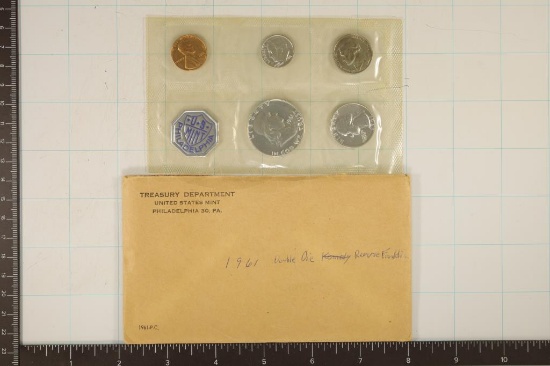 1961 US SILVER PROOF SET (WITH ENVELOPE)