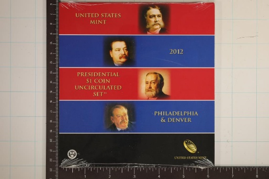 2012 PRESIDENTIAL P & D UNC COIN SET IN SEALED