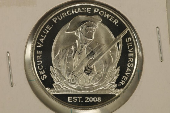 1 TROY OZ .999 FINE SILVER PF ROUND MASS METAL