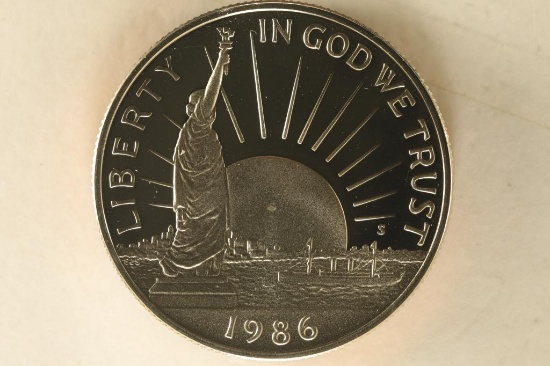 1986-S LIBERTY HALF DOLLAR PROOF IN HARD