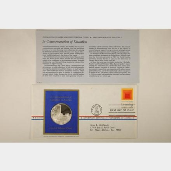 .8 TROY OZ. 1980 POSTMASTERS OF AMERICA MEDALLIC