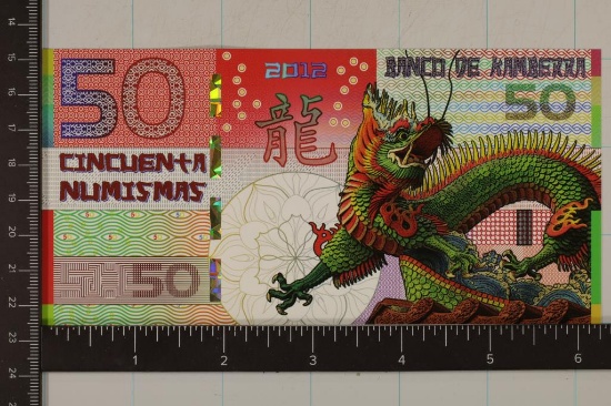2012 BANK OF KAMBERRA 50 NUMISMAS COLORIZED